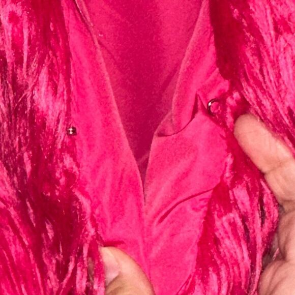 Wild Fable Fusia long faux hair jacket - Picture 6 of 8